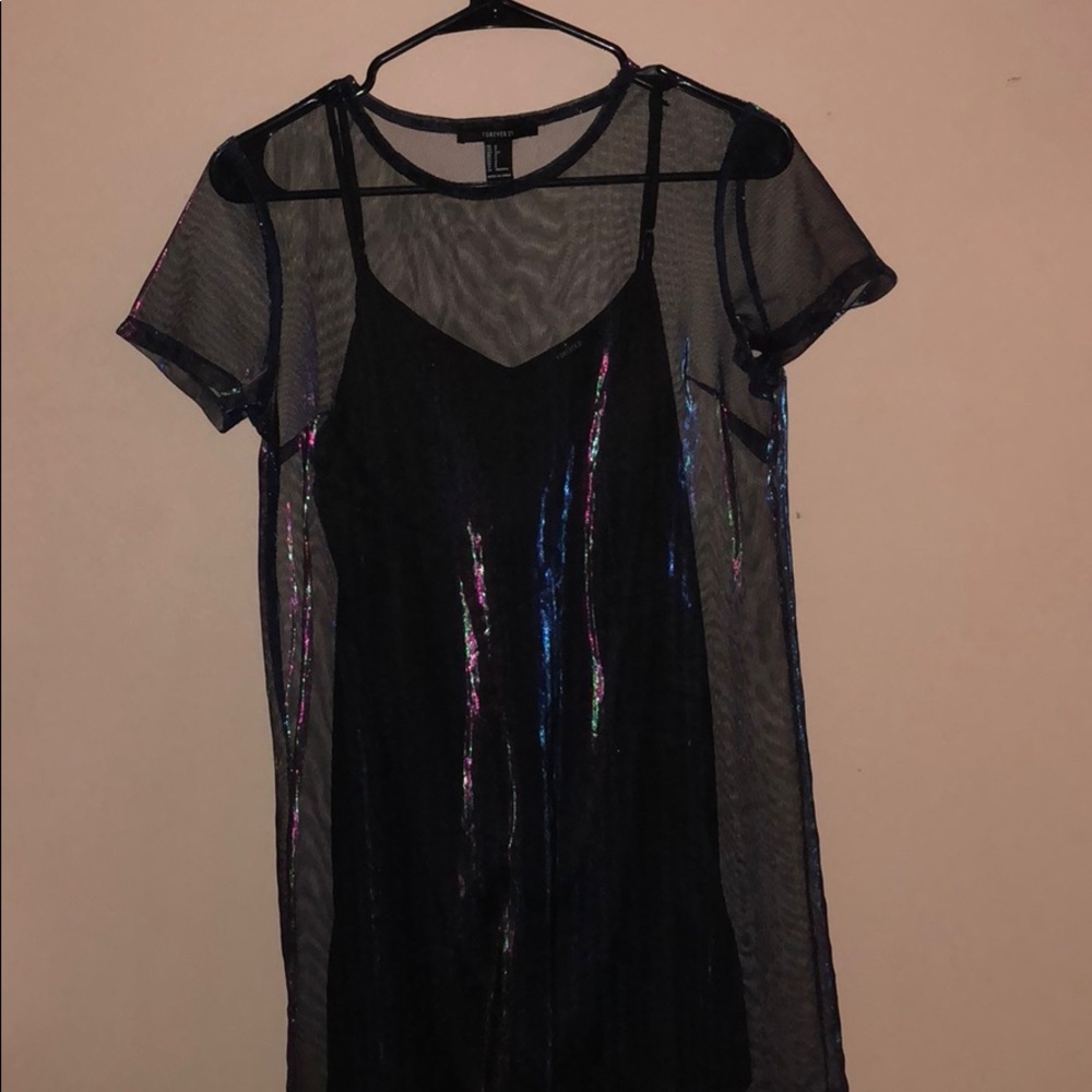 Metallic mesh dress!